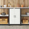 vidaXL Kitchen Storage Cabinet with Shelf with Storage White Steel