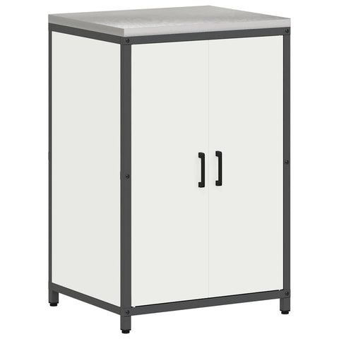 vidaXL Kitchen Storage Cabinet with Shelf with Storage White Steel