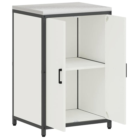 vidaXL Kitchen Storage Cabinet with Shelf with Storage White Steel