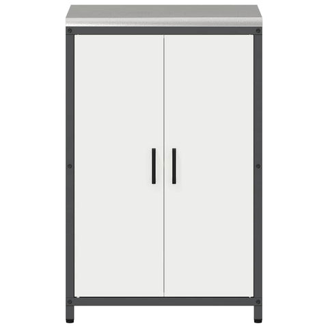 vidaXL Kitchen Storage Cabinet with Shelf with Storage White Steel