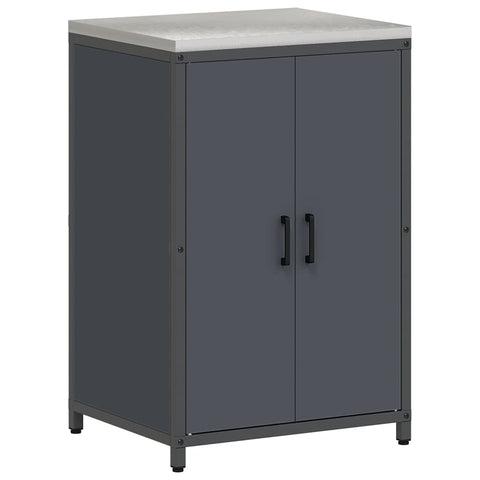 vidaXL Kitchen Storage Cabinet with Shelf with Door Anthracite Steel