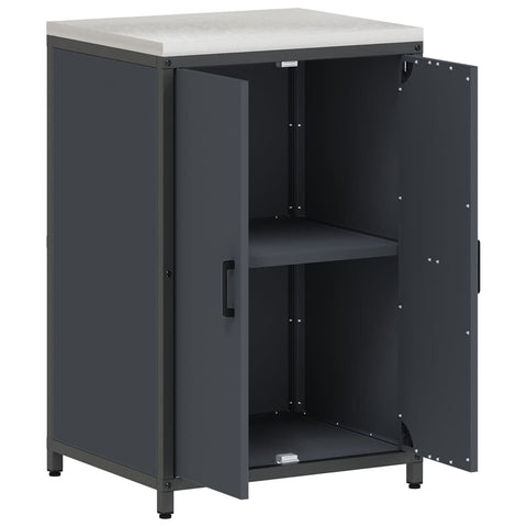 vidaXL Kitchen Storage Cabinet with Shelf with Door Anthracite Steel