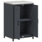 vidaXL Kitchen Storage Cabinet with Shelf with Door Anthracite Steel