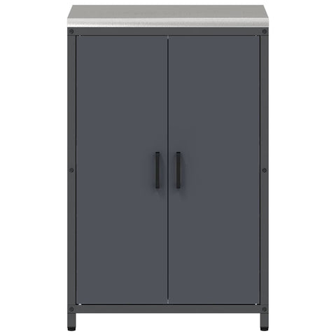 vidaXL Kitchen Storage Cabinet with Shelf with Door Anthracite Steel