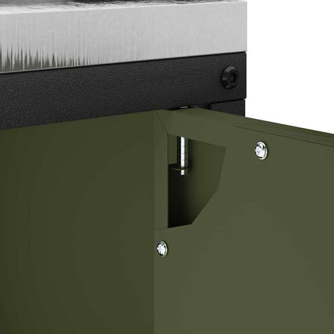 vidaXL Kitchen Storage Cabinet with Shelf with Door Olive green Steel
