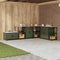 vidaXL Kitchen Storage Cabinet with Shelf with Door Olive green Steel