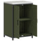 vidaXL Kitchen Storage Cabinet with Shelf with Door Olive green Steel