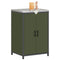 vidaXL Kitchen Storage Cabinet with Shelf with Door Olive green Steel