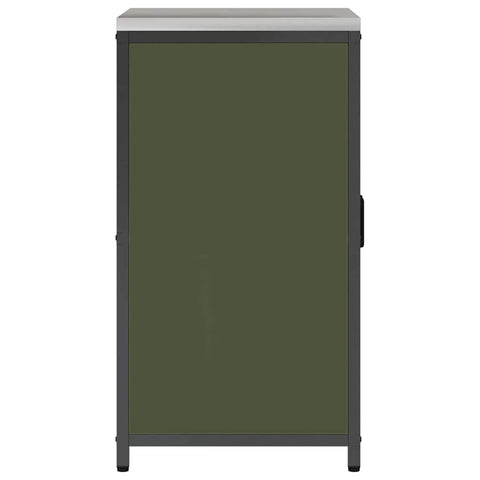 vidaXL Kitchen Storage Cabinet with Shelf with Door Olive green Steel