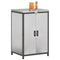 vidaXL Kitchen Storage Cabinet with Shelf Silver Stainless steel
