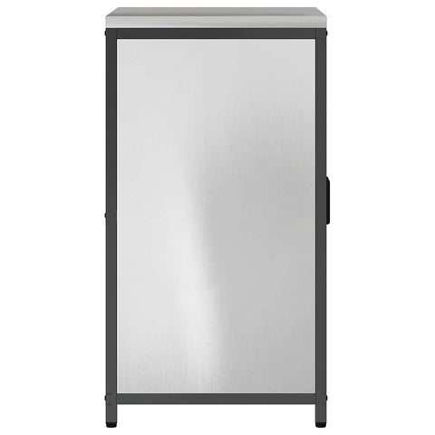 vidaXL Kitchen Storage Cabinet with Shelf Silver Stainless steel