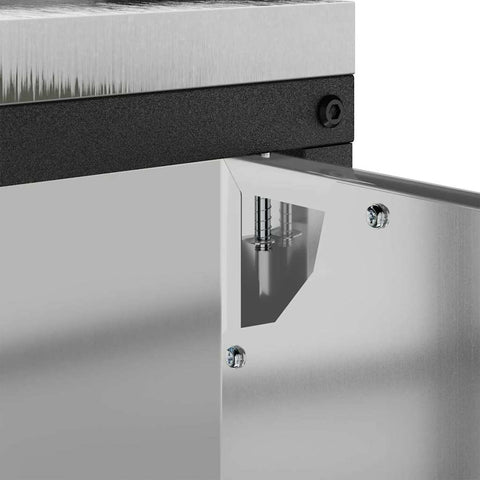 vidaXL Kitchen Storage Cabinet with Shelf Silver Galvanised steel
