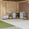 vidaXL Kitchen Storage Cabinet with Shelf Silver Galvanised steel