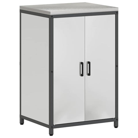 vidaXL Kitchen Storage Cabinet with Shelf Silver Galvanised steel