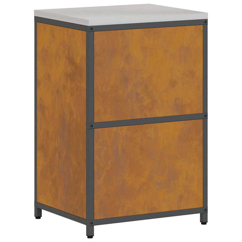vidaXL Kitchen Storage Cabinet with Drawer Rusty Weathering steel