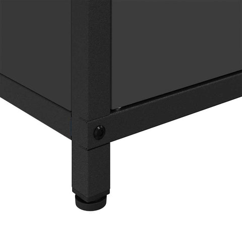 vidaXL Kitchen Storage Cabinet with Shelf with Storage Black Steel