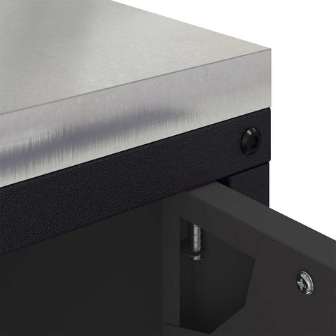 vidaXL Kitchen Storage Cabinet with Shelf with Storage Black Steel
