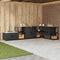 vidaXL Kitchen Storage Cabinet with Shelf with Storage Black Steel