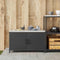 vidaXL Kitchen Storage Cabinet with Shelf with Storage Black Steel