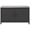 vidaXL Kitchen Storage Cabinet with Shelf with Storage Black Steel