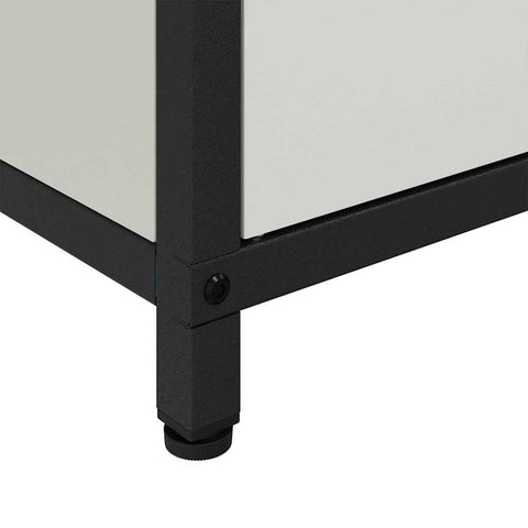 vidaXL Kitchen Storage Cabinet with Drawer with Shelf White Steel