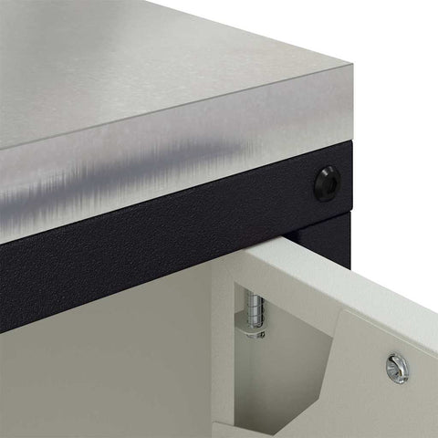 vidaXL Kitchen Storage Cabinet with Drawer with Shelf White Steel