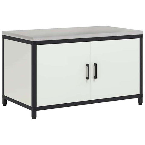 vidaXL Kitchen Storage Cabinet with Drawer with Shelf White Steel