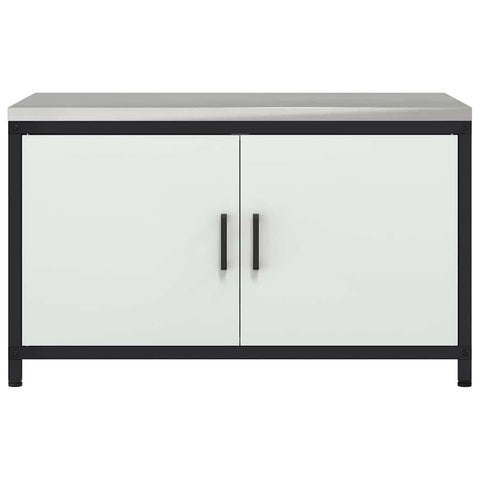 vidaXL Kitchen Storage Cabinet with Drawer with Shelf White Steel