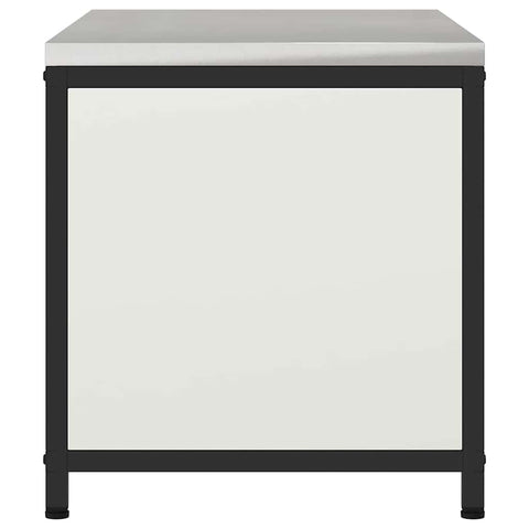 vidaXL Kitchen Storage Cabinet with Drawer with Shelf White Steel