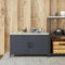 vidaXL Kitchen Storage Cabinet with Shelf with Door Anthracite Steel
