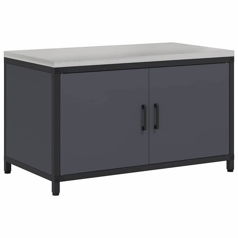 vidaXL Kitchen Storage Cabinet with Shelf with Door Anthracite Steel