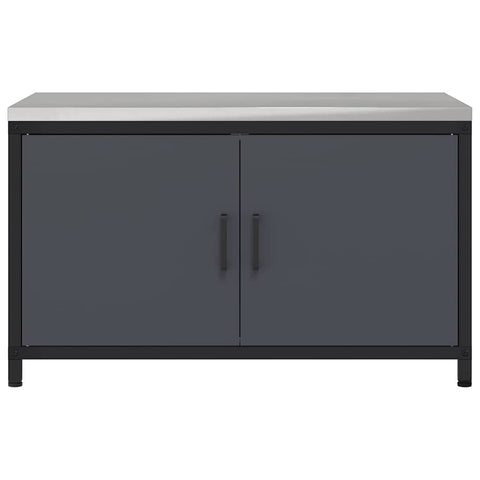 vidaXL Kitchen Storage Cabinet with Shelf with Door Anthracite Steel