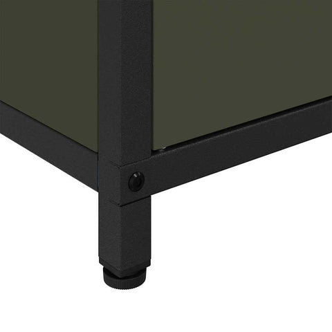 vidaXL Kitchen Storage Cabinet with Shelf with Door Olive green Steel