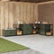 vidaXL Kitchen Storage Cabinet with Shelf with Door Olive green Steel