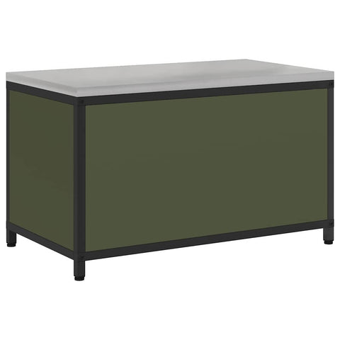 vidaXL Kitchen Storage Cabinet with Shelf with Door Olive green Steel
