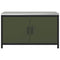 vidaXL Kitchen Storage Cabinet with Shelf with Door Olive green Steel