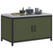 vidaXL Kitchen Storage Cabinet with Shelf with Door Olive green Steel