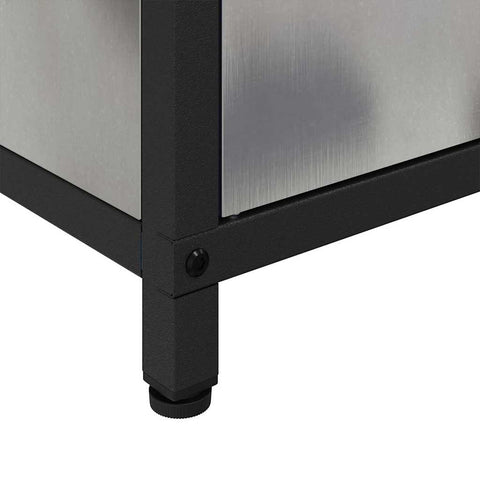 vidaXL Kitchen Storage Cabinet with Shelf Silver Stainless steel