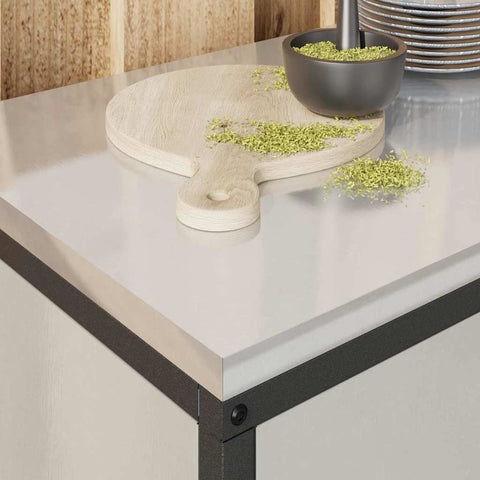 vidaXL Kitchen Storage Cabinet with Shelf Silver Stainless steel
