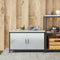 vidaXL Kitchen Storage Cabinet with Shelf Silver Stainless steel