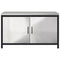 vidaXL Kitchen Storage Cabinet with Shelf Silver Stainless steel