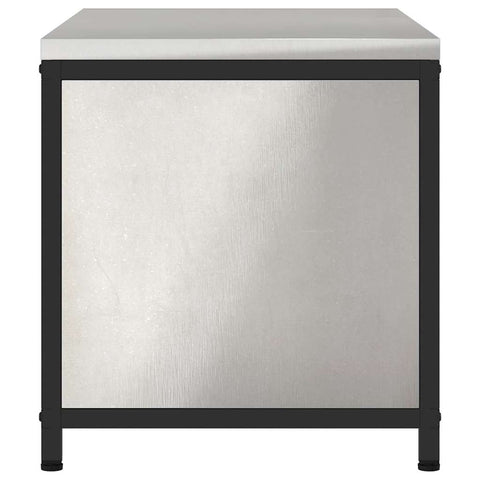 vidaXL Kitchen Storage Cabinet with Shelf Silver Stainless steel
