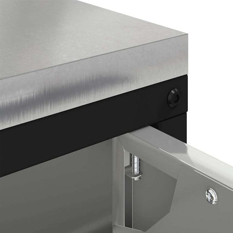 vidaXL Kitchen Storage Cabinet with Shelf Silver Galvanised steel