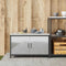 vidaXL Kitchen Storage Cabinet with Shelf Silver Galvanised steel