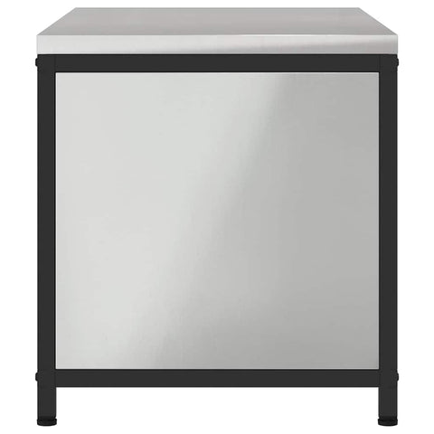 vidaXL Kitchen Storage Cabinet with Shelf Silver Galvanised steel