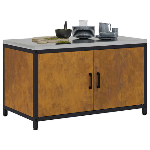 vidaXL Kitchen Storage Cabinet with Shelf Rusty Weathering steel