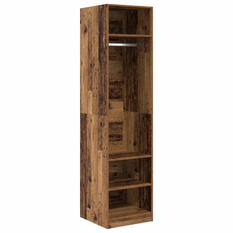 vidaXL Wardrobe with Shelf with Storage Old wood Engineered wood