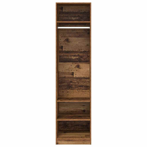 vidaXL Wardrobe with Shelf with Storage Old wood Engineered wood