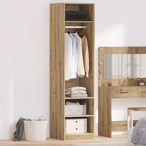 vidaXL Wardrobe with Shelf with Storage Artisan oak Engineered wood