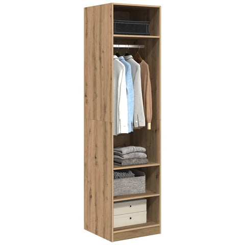 vidaXL Wardrobe with Shelf with Storage Artisan oak Engineered wood